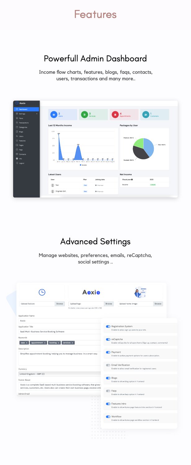 Aoxio - SaaS Multi-Business Booking & Appointment Scheduling Software