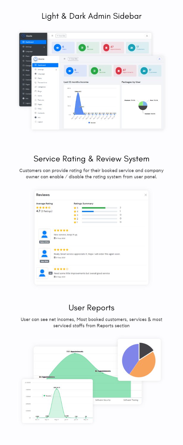 Aoxio - SaaS Multi-Business Booking & Appointment Scheduling Software